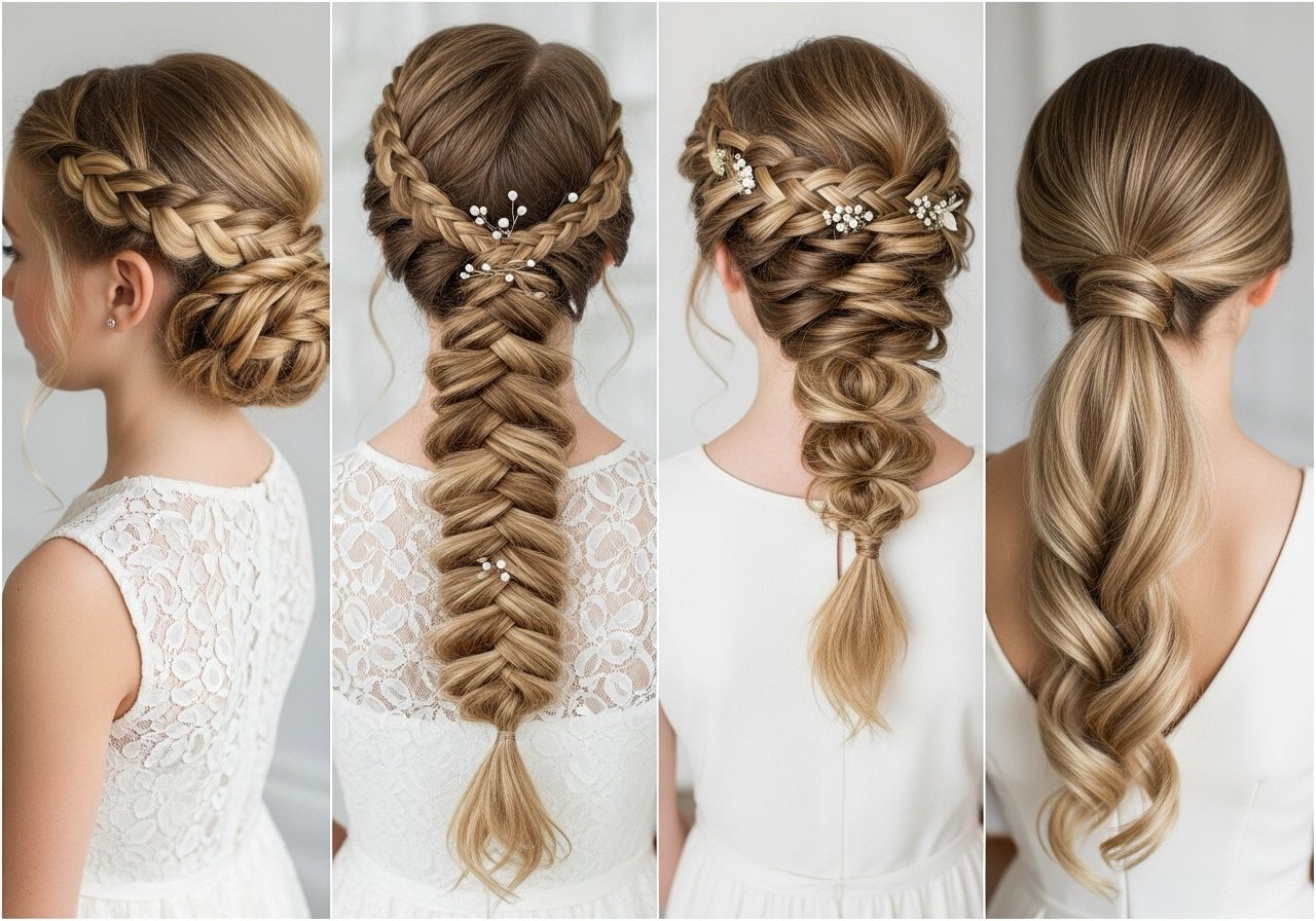 4 formelle Frisuren für Mädchen mit lockeren Zöpfen content image