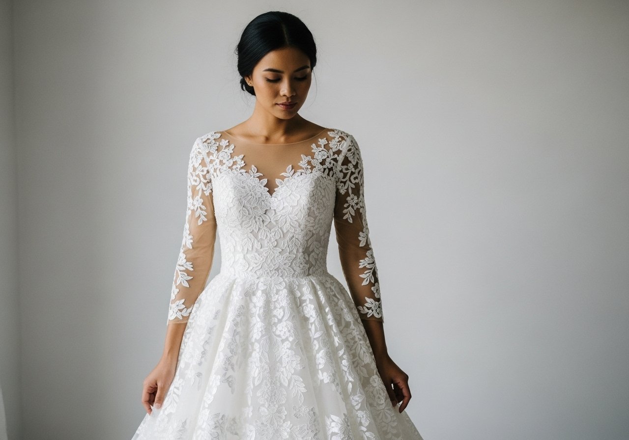 5 Tipps zur Auswahl des perfekten Brautkleides, wenn Sie mollig und klein sind content image