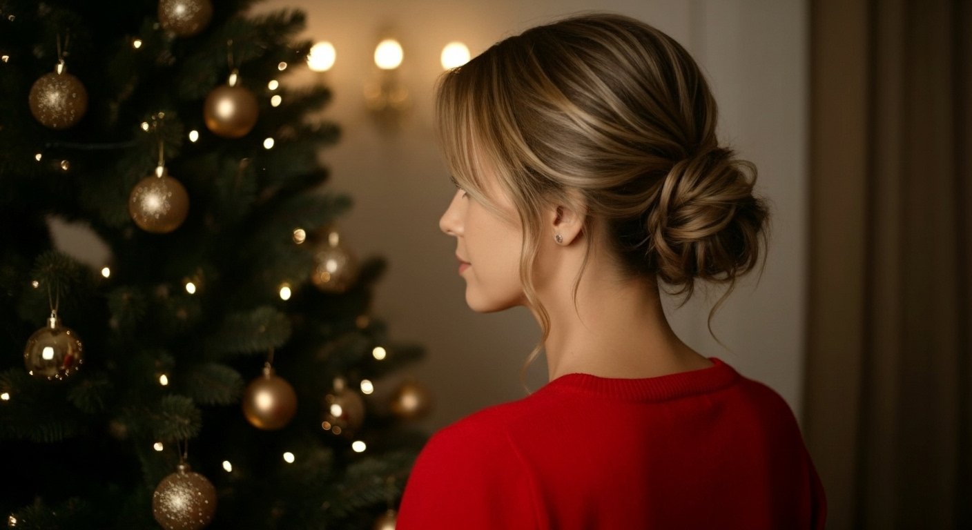 Einfache Weihnachtsfrisuren, die Sie in 10 Minuten selbst machen können content image