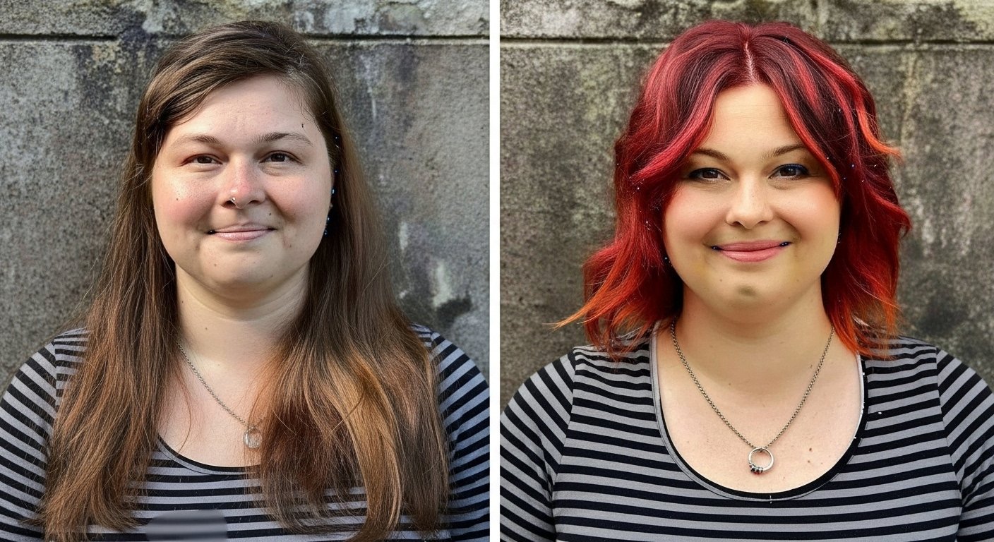 Kurzhaarschnitte für mollige Frauen mit Doppelkinn content image