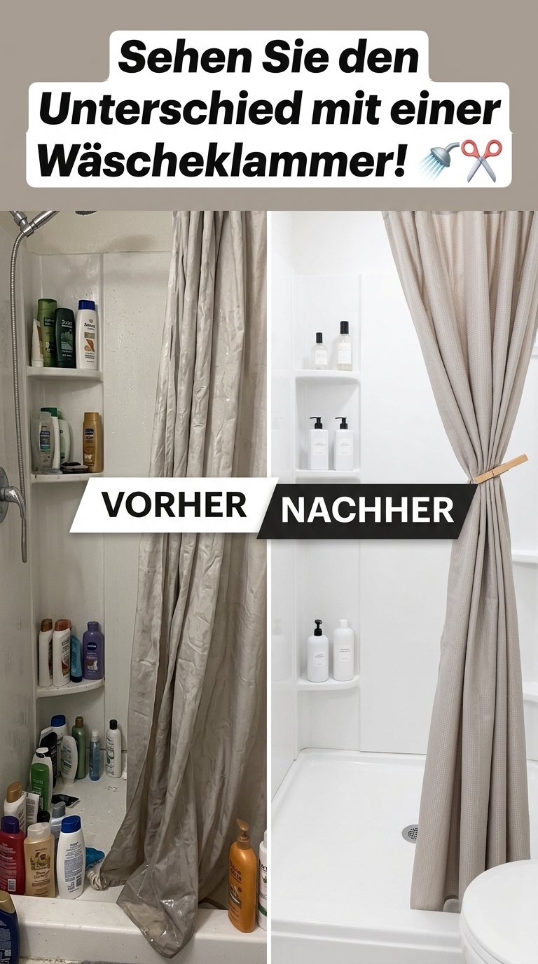 Sehen Sie den Unterschied mit einer Wäscheklammer! 🚿✂️