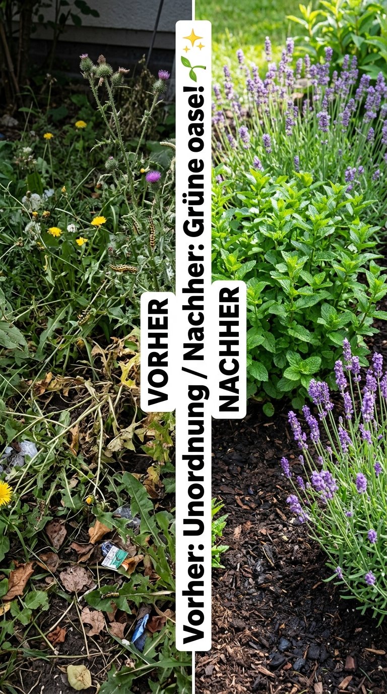 Vorher: Unordnung / Nachher: Grüne oase! 🌱✨