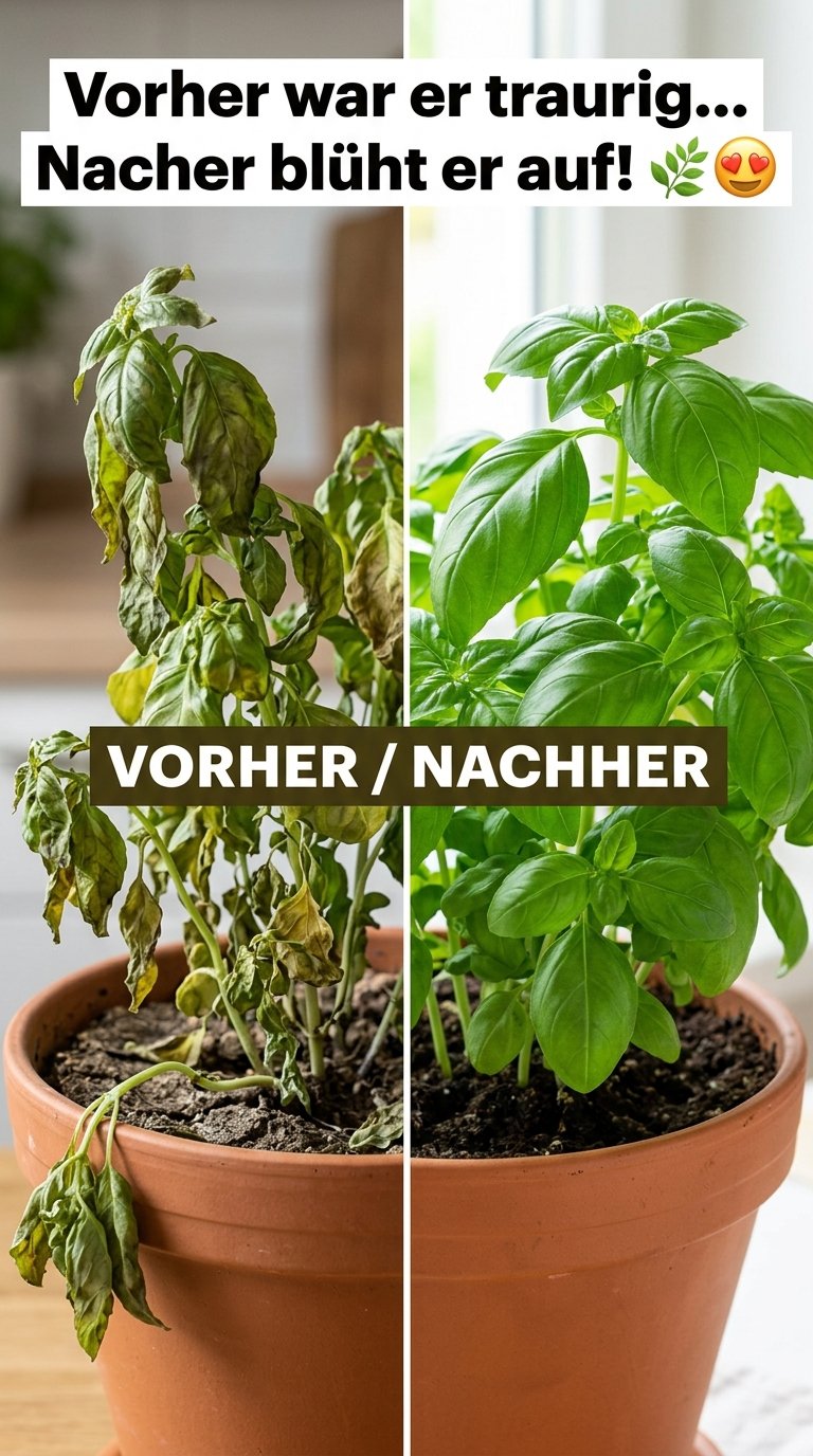 Vorher war er traurig... Nacher blüht er auf! 🌿😍