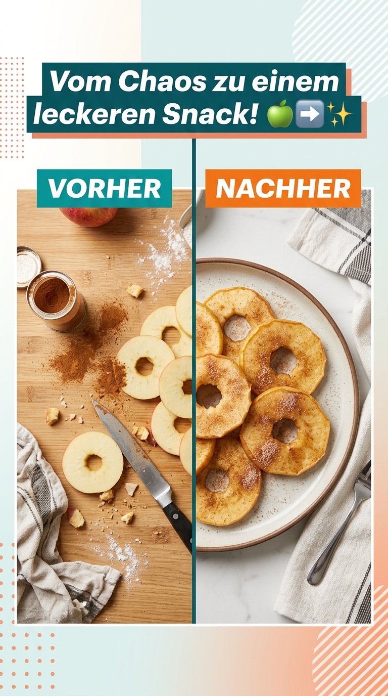 Vom Chaos zu einem leckeren Snack! 🍏➡️✨