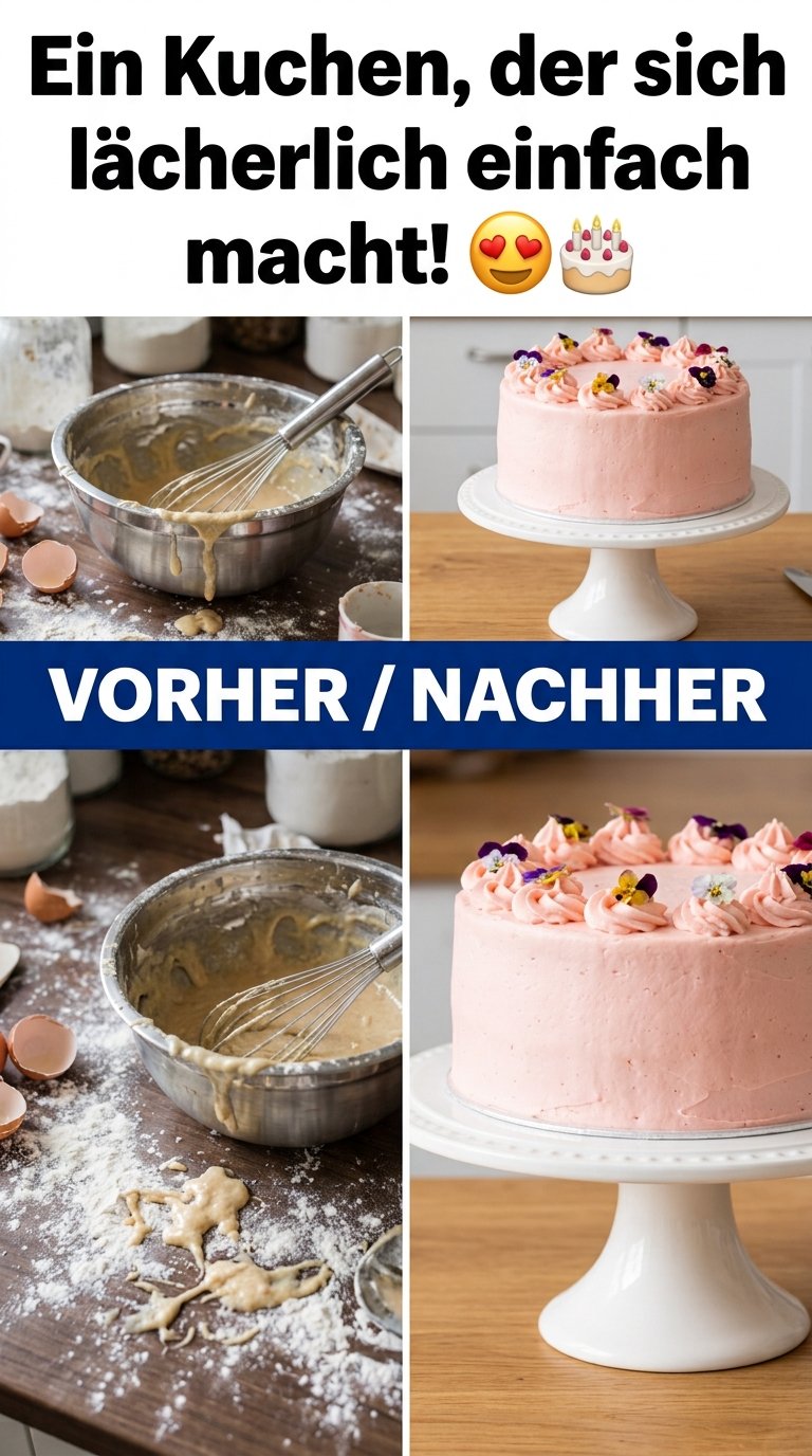 Ein Kuchen, der sich lächerlich einfach macht! 😍🎂