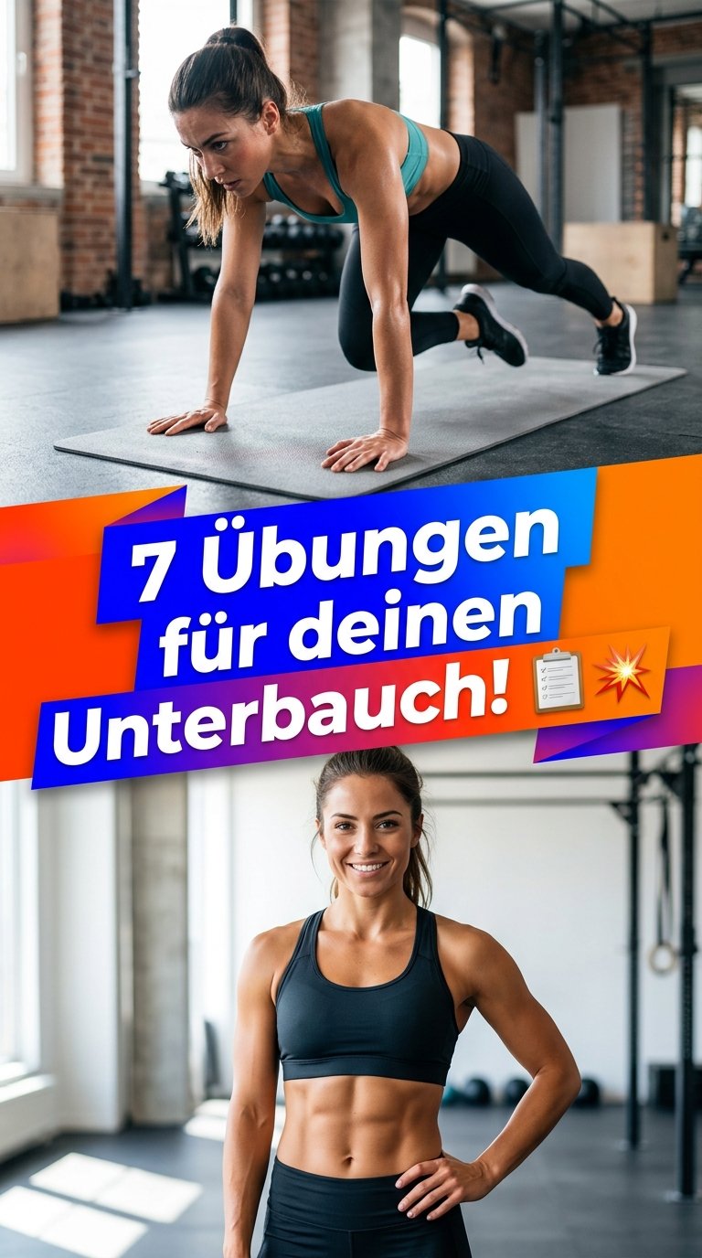 7 Übungen für deinen Unterbauch! 📋💥