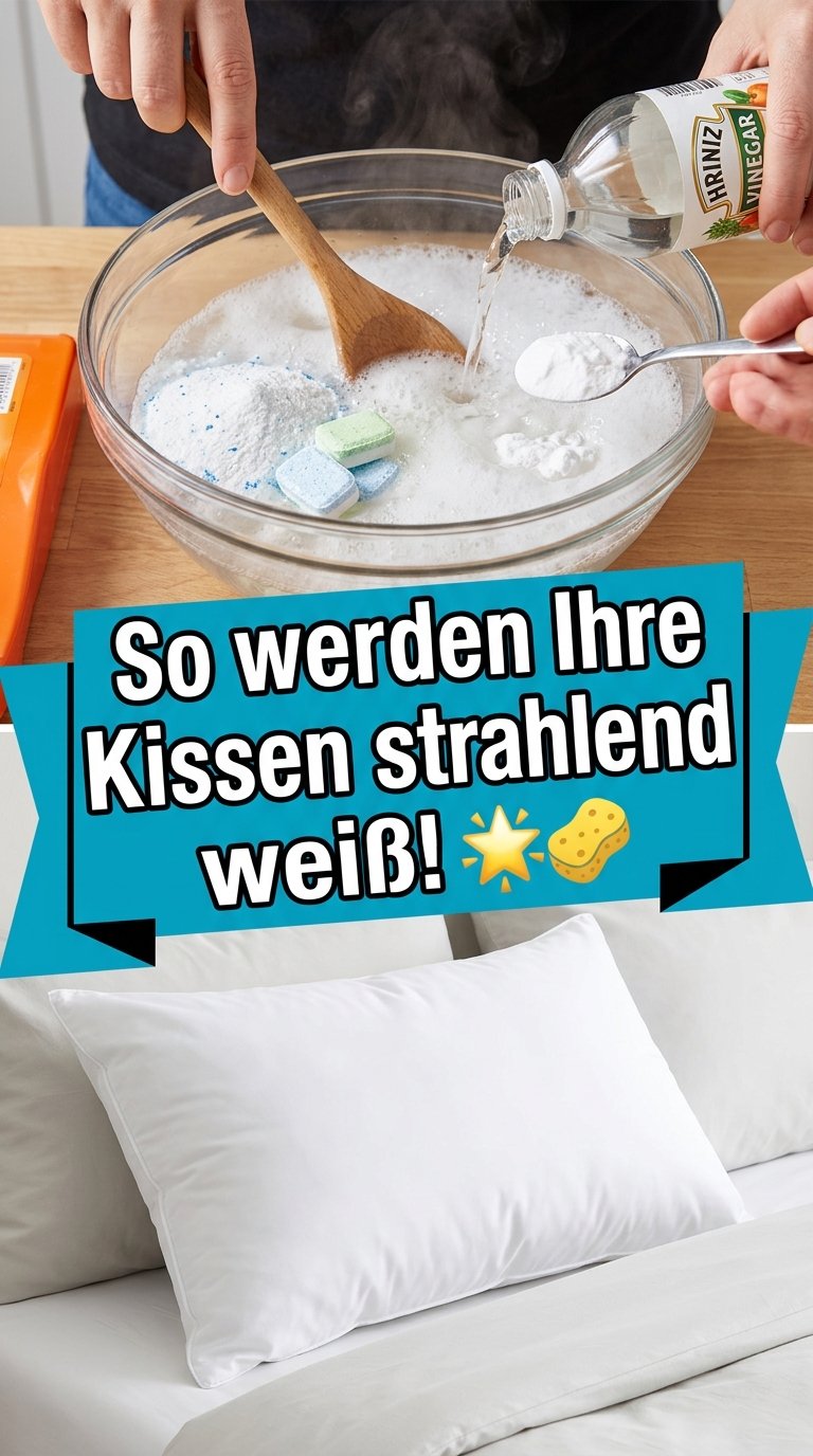 So werden Ihre Kissen strahlend weiß! 🌟🧽