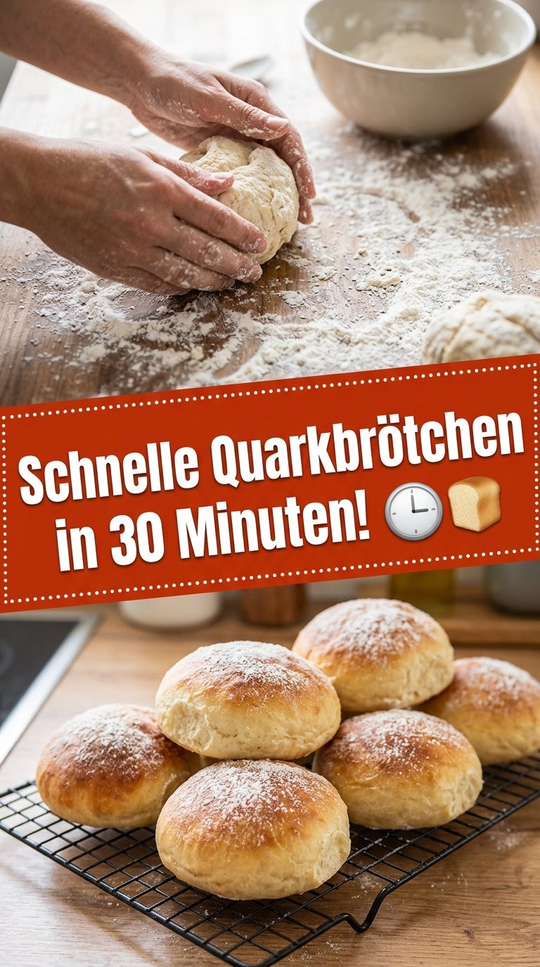 Schnelle Quarkbrötchen in 30 Minuten! 🕒🍞