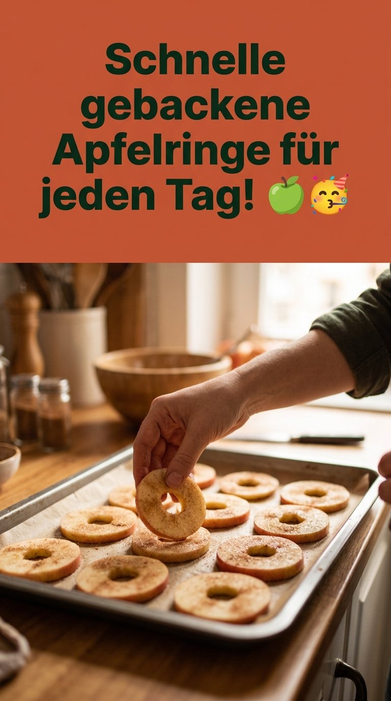 Schnelle gebackene Apfelringe für jeden Tag! 🍏🥳