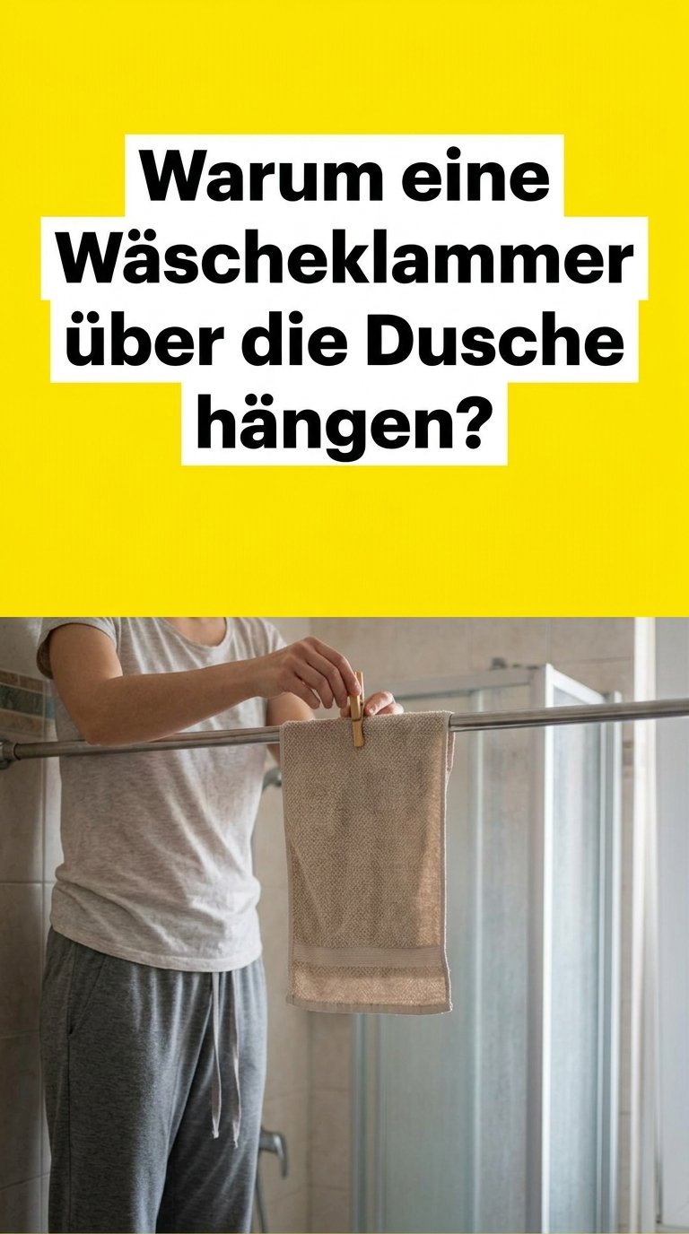 Warum eine Wäscheklammer über die Dusche hängen?